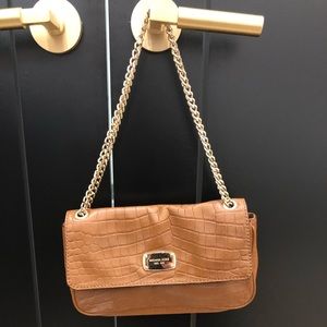 Michael Kors Tan Purse w/ Gold Chain